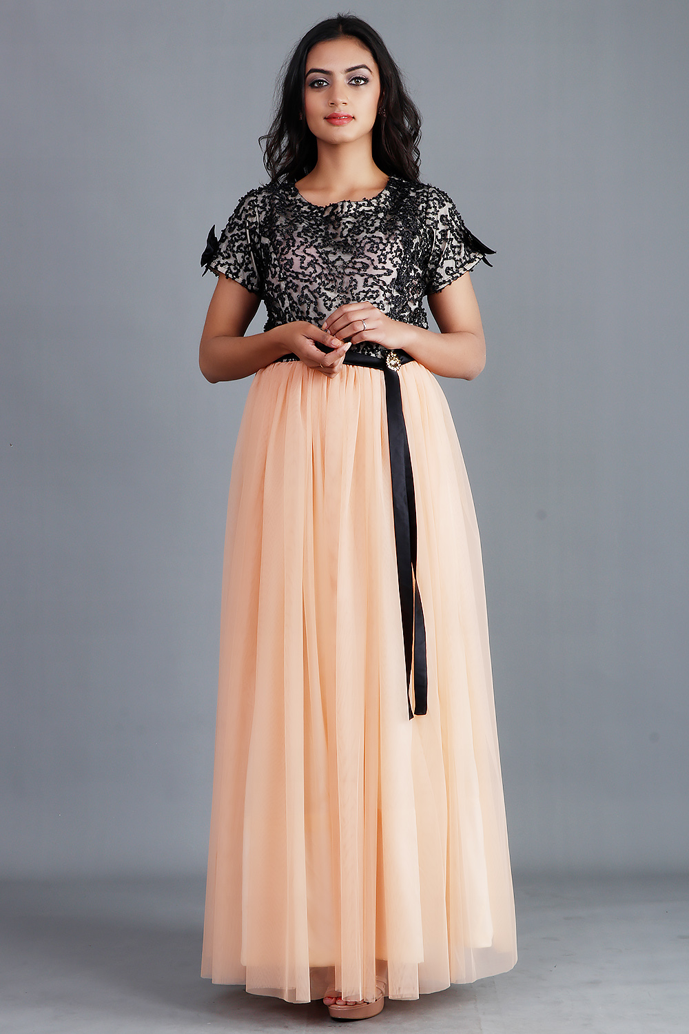 Buy online Black Indian Designer Gown - AD Singh
