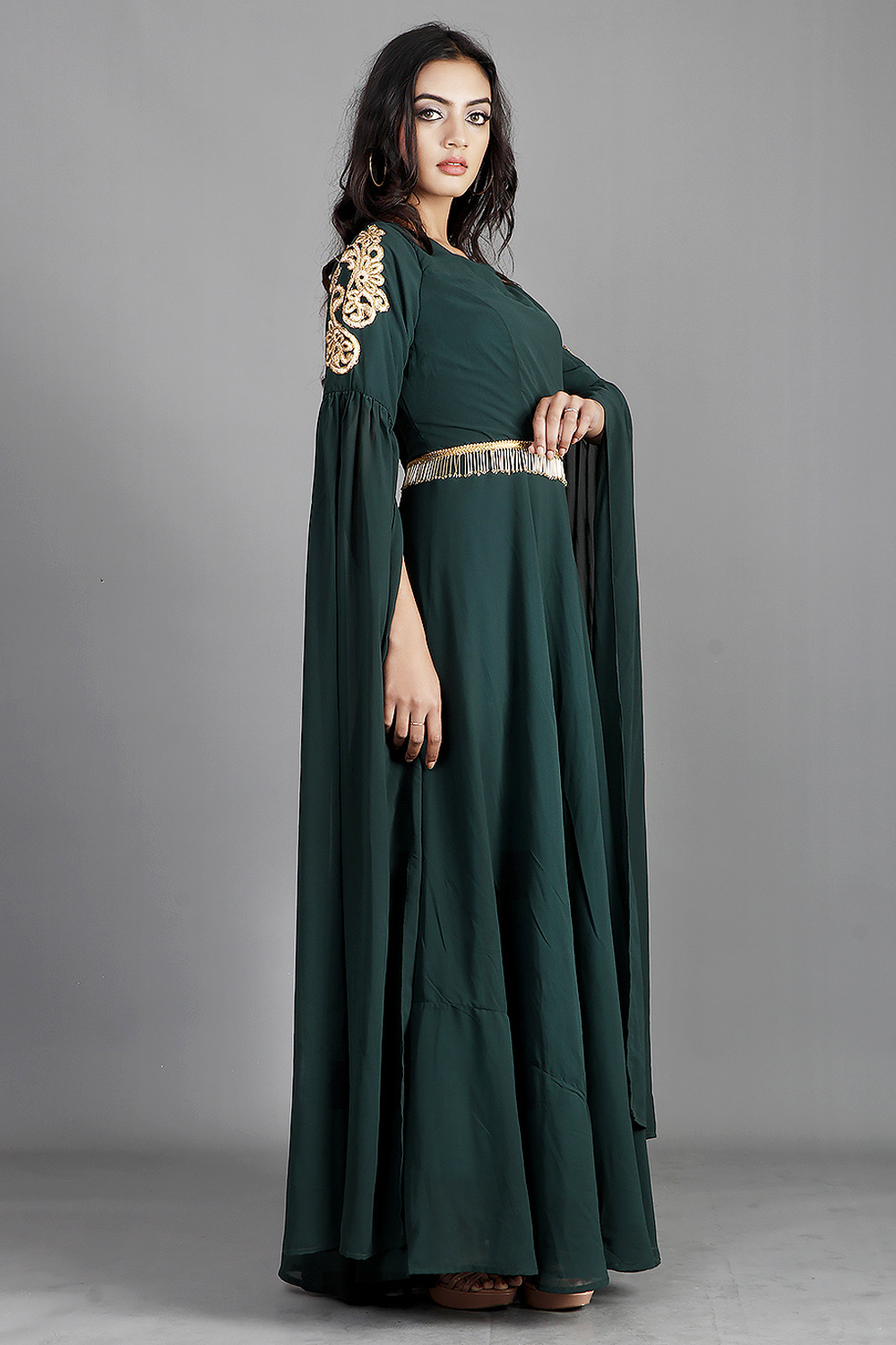 Melbourne Silk Party Wear Ladies Green Elegant Gown at Rs 4754 in Delhi