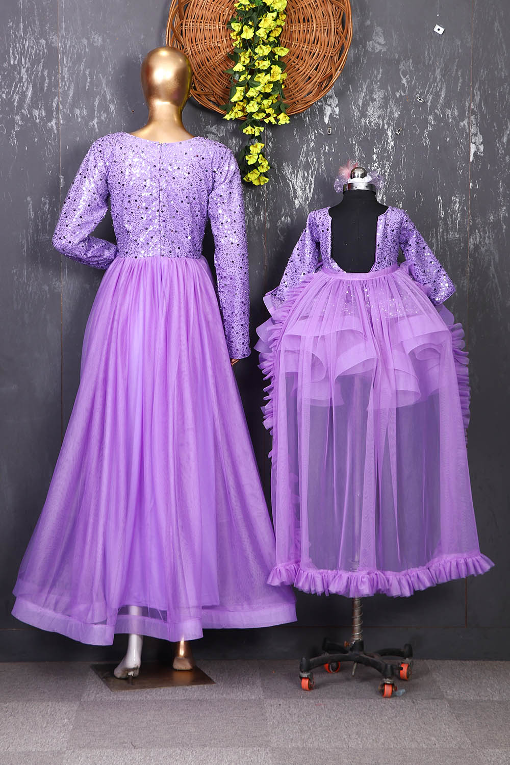 The Wardobe's Sungudi Gowns Mother and Daughter Combo-KFMDC002 –  www.soosi.co.in