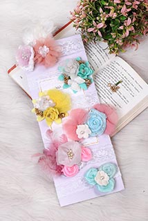 Pack Of 6 Floral Hairbands