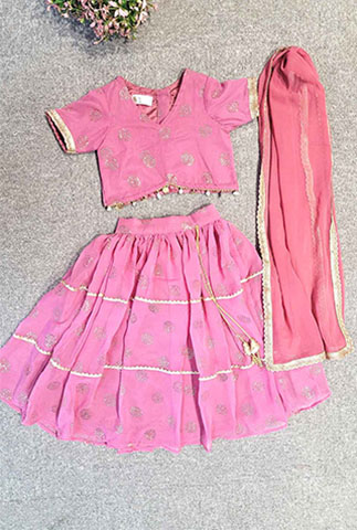 Blush Pink Partywear Lehanga Set