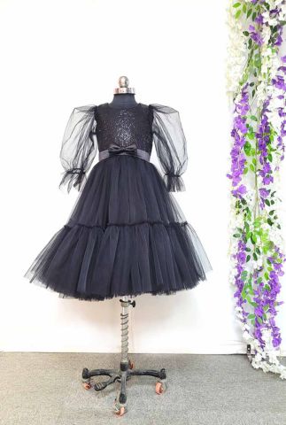 Black Party Gown For Girls