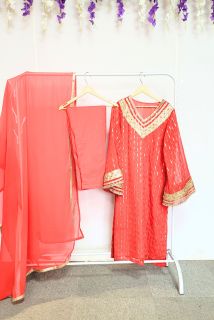 Red Embroidered Suit set