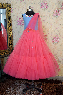 Pink and Blue Gown