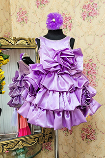 Lavender Satin Rose Love Dress