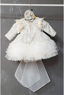 White Fairytale Dress with Big Bow