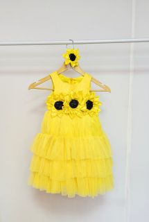 Sunflower Theme Net Gown