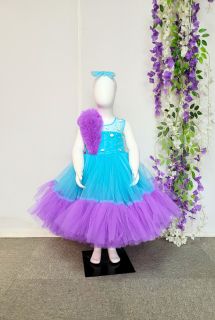 Mermaid Theme Blue and Lavender Dress