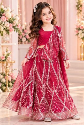 Maroon Heavy Embroidered Lehenga Choli