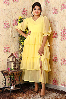 Yellow Layered Vacay maxi dress