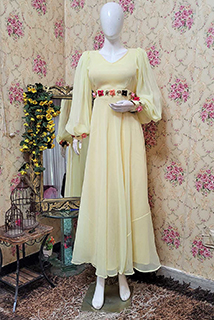 Light Yellow Georgette Gown