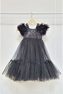 Black Party Wear Gown For Kids
