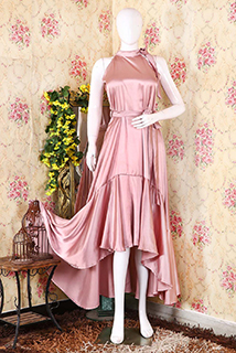 Pink Sartin Gown