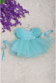 Sky Blue Cute Shimmery Dresses