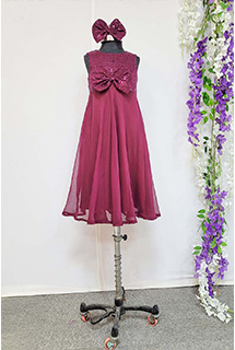 Wine Party Gown Kids Dress