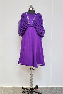 Purple Kaftan Style Kids Dress