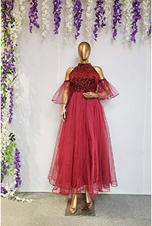 Maroon Party Gown