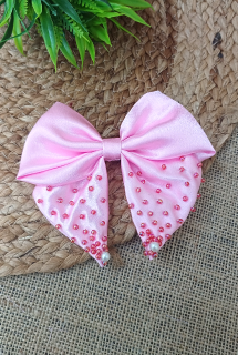 Baby Pink Satin Sailor Bow Hairclip