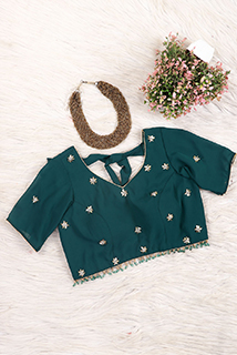 Green Hand Embroidered Blouse