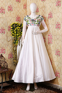 White Hand Embriodered Gown