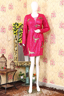 Senon Pink Embroidered Dress