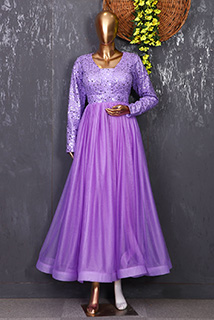 Lavender Bead Work Gown