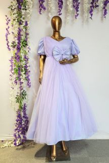 Lavender Shimmer And Net Gown