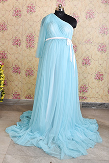 Sky Blue Maternity Shoot Special Gown